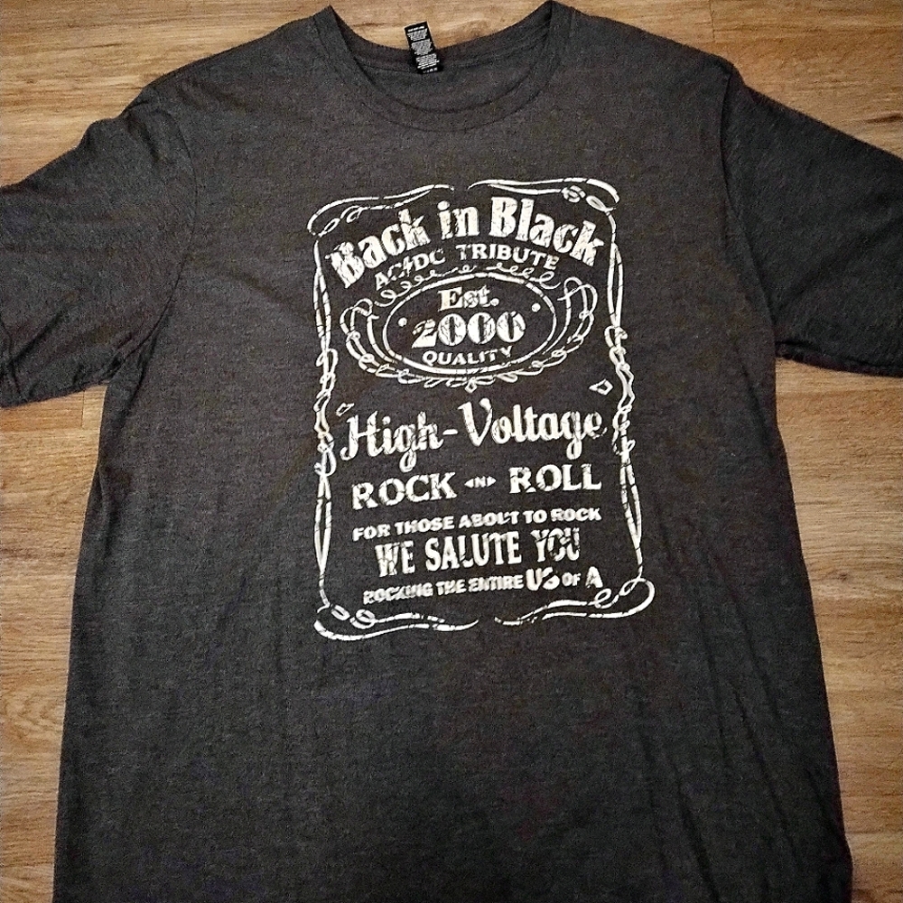 Back in Black "World's Greatest ACDC Tribute Band" concert merch sz XL